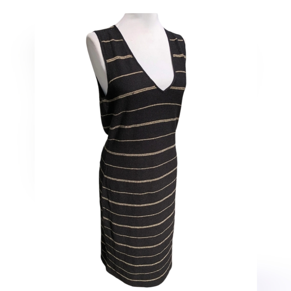 Ralph Lauren Black Linen Knit Dress